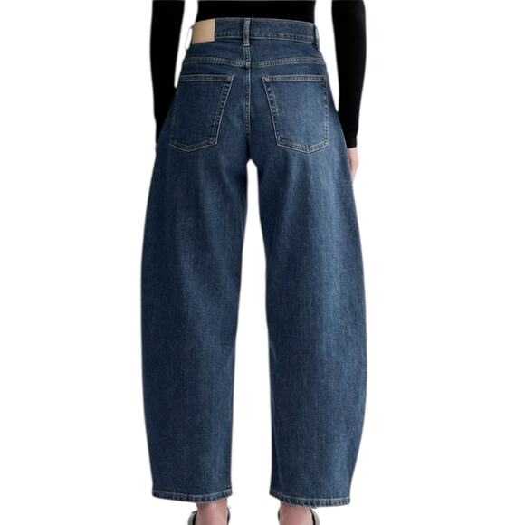 NWT Everlane The Way High Curve Jean Barrel Leg Ocean Blue Women’s Size 28 - Picture 2 of 9